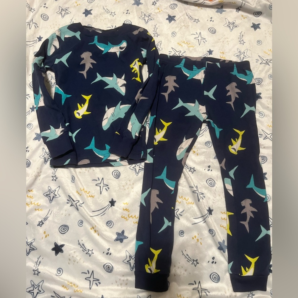 Shark Print Pajama Set